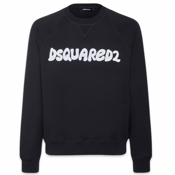 Dsquared2 Logo Print Crew Neck Sweatshirt 'Black'