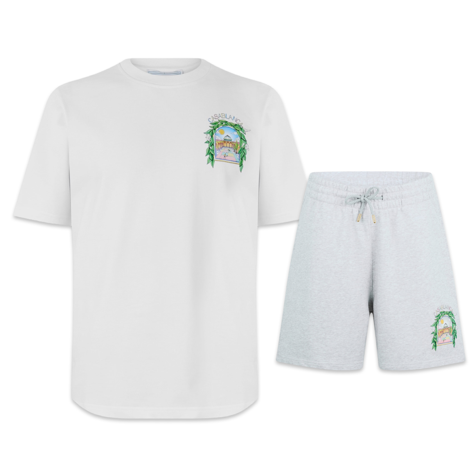 Casablanca Shorts & Tee Set 'Grey & White’