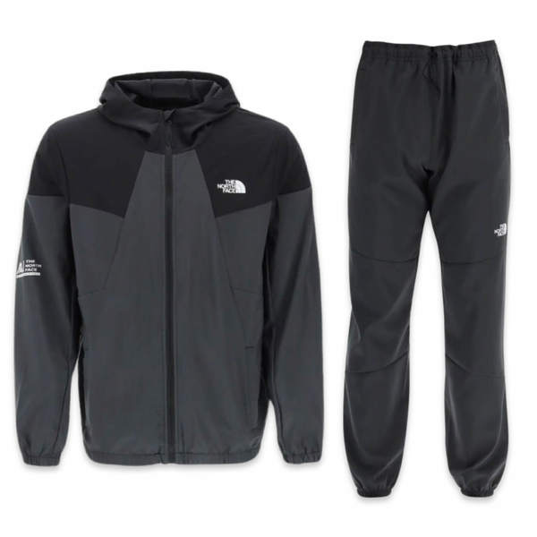 Black north face tracksuit hot sale