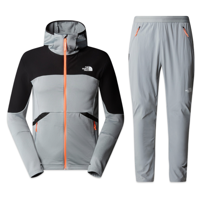 The North Face Tech Hoody Tracksuit 'Grey & Orange'