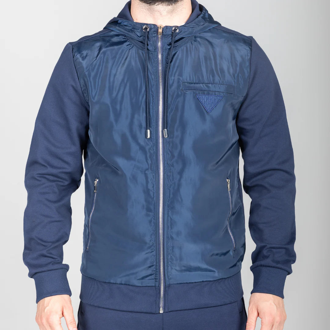 Lanka Hybrid Zip Hoodie 'Navy'