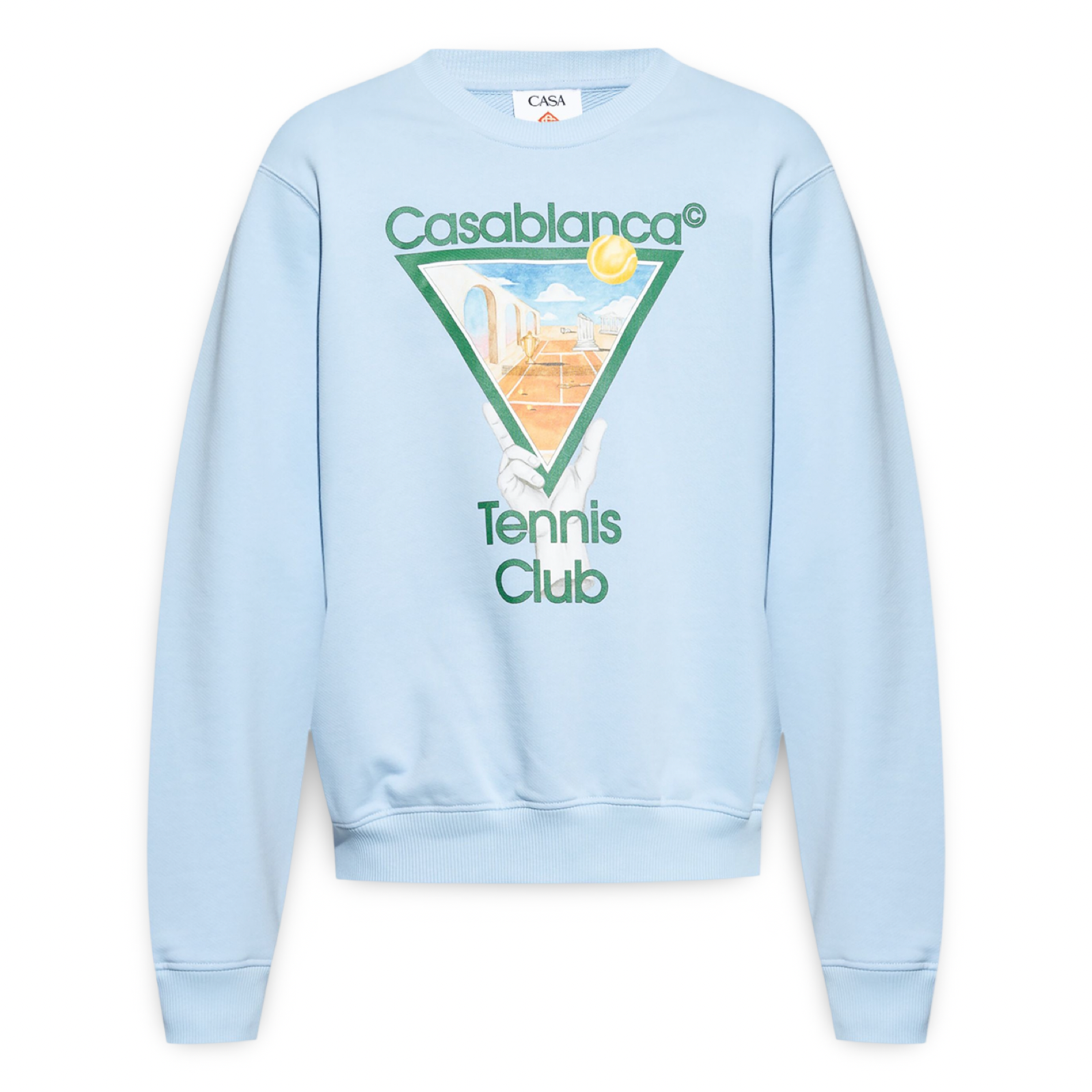 Casablanca Tennis Logo Crewneck Jumper 'Blue'