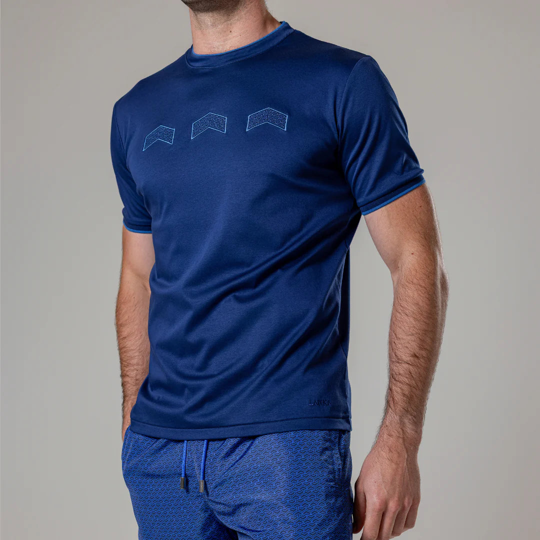 Lanka Chevron Shorts & Tee Set 'Blue Navy'