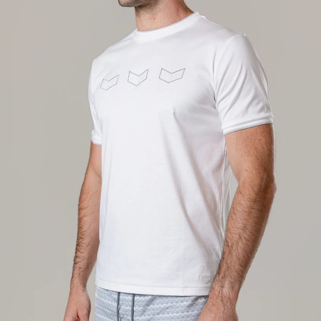 Lanka Chevron Shorts & Tee Set 'Grey White'