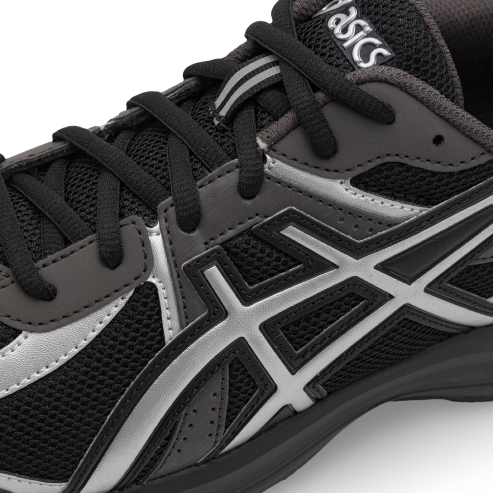 Asics Trainers 'Black Silver'