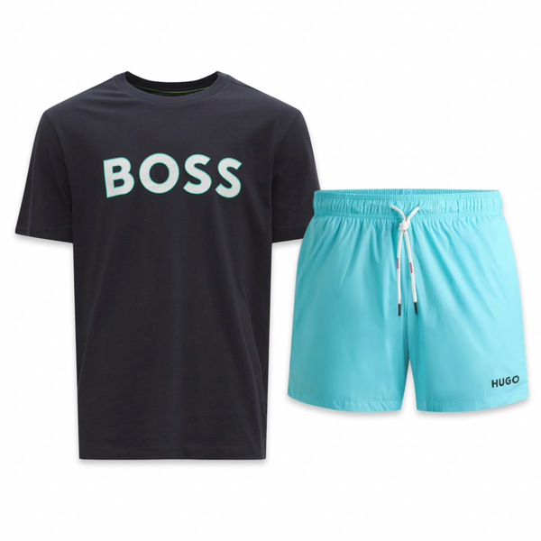 Hugo Boss Set 'Navy Turquoise’