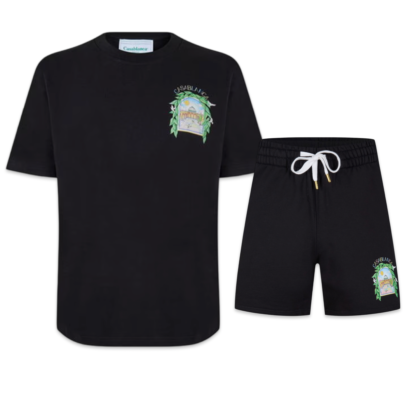 Casablanca Triomphe Shorts & Tee Set 'Black’