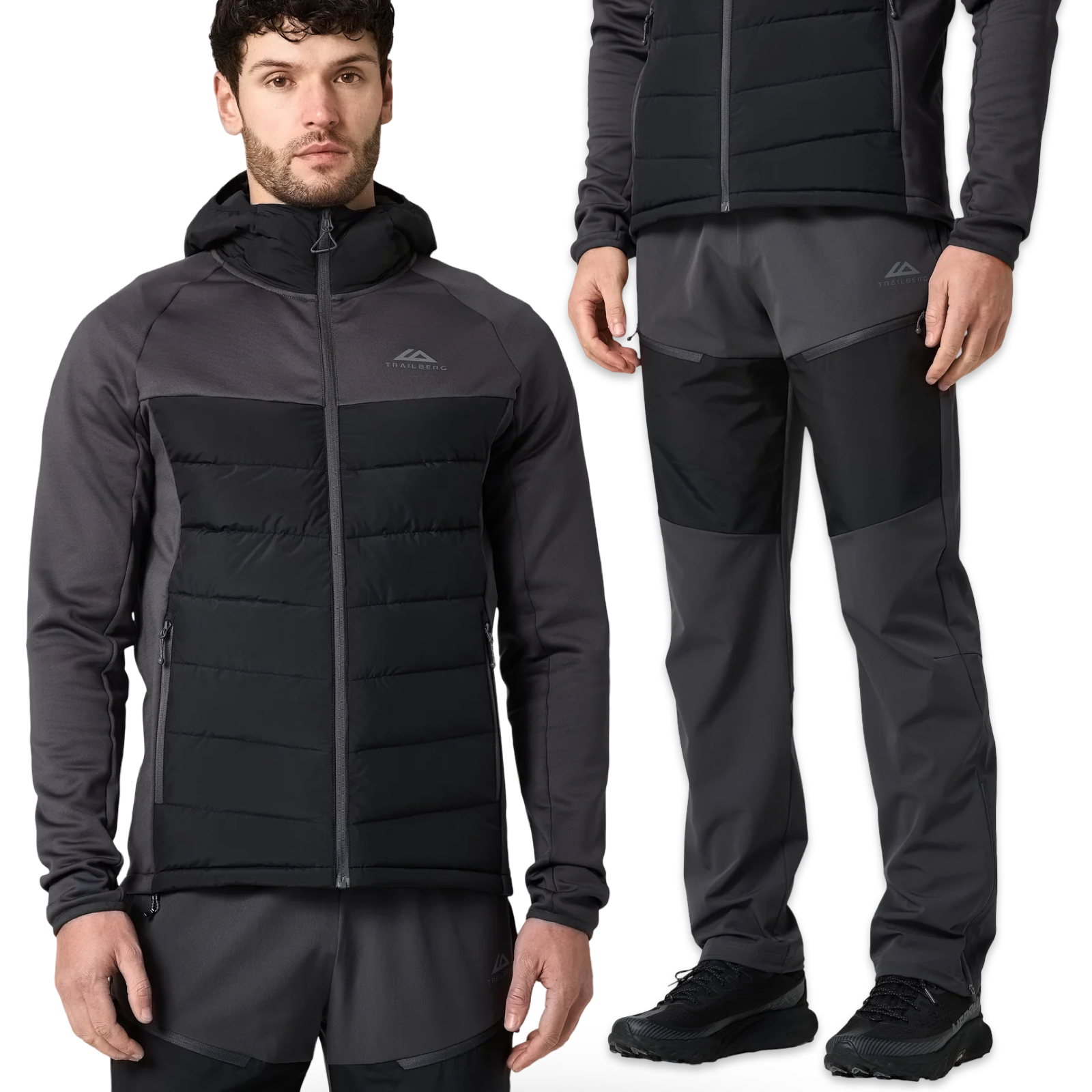 Trailberg Hybrid Winterised Tracksuit 'Black & Grey’