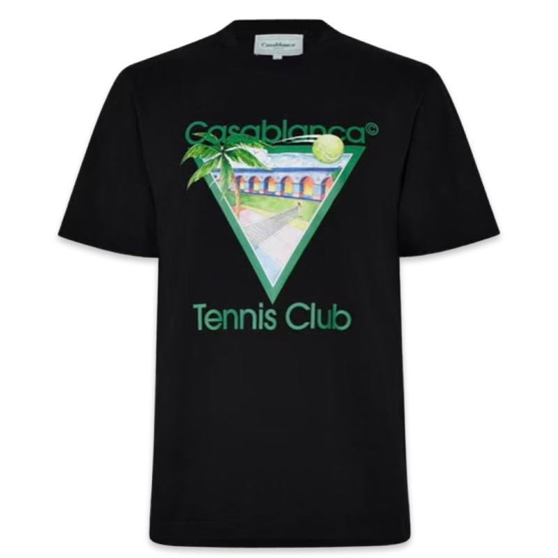 Casablanca Tennis Club T-shirt 'Black & Green’