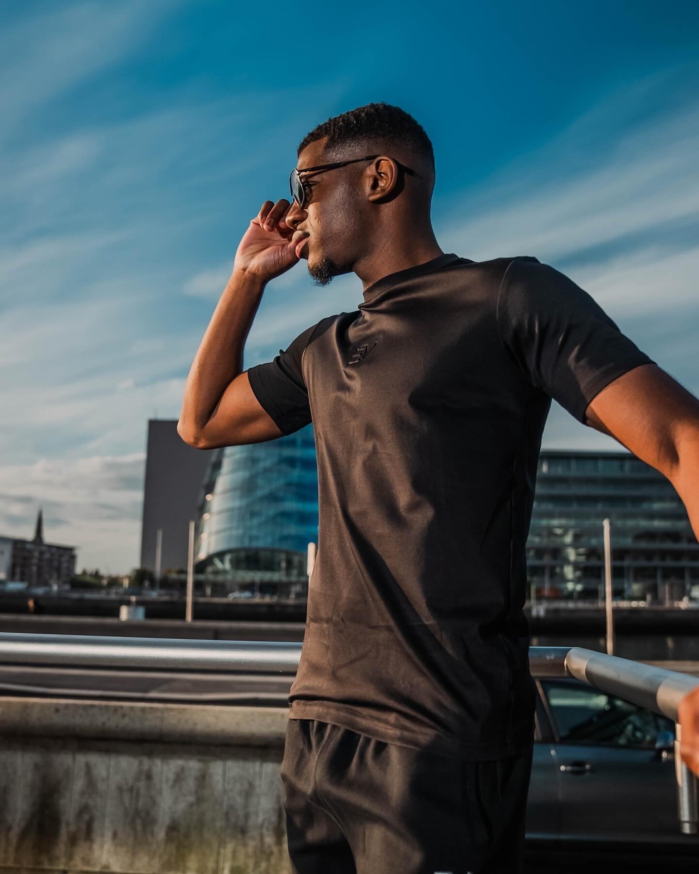 EV Embossed Logo T-Shirt - Black