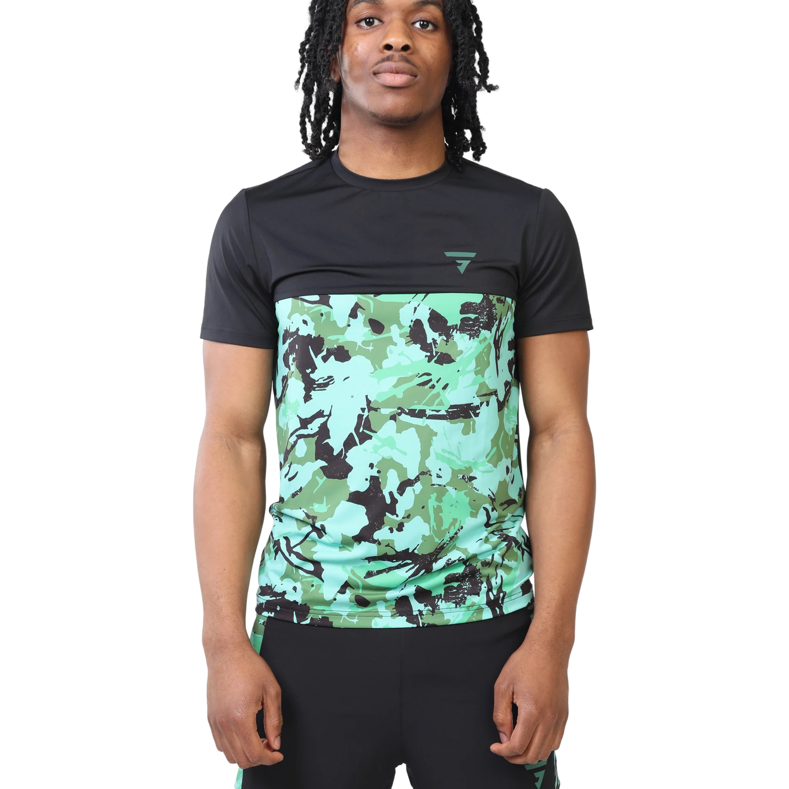 Griid Camo T-shirt ‘Black & Green’