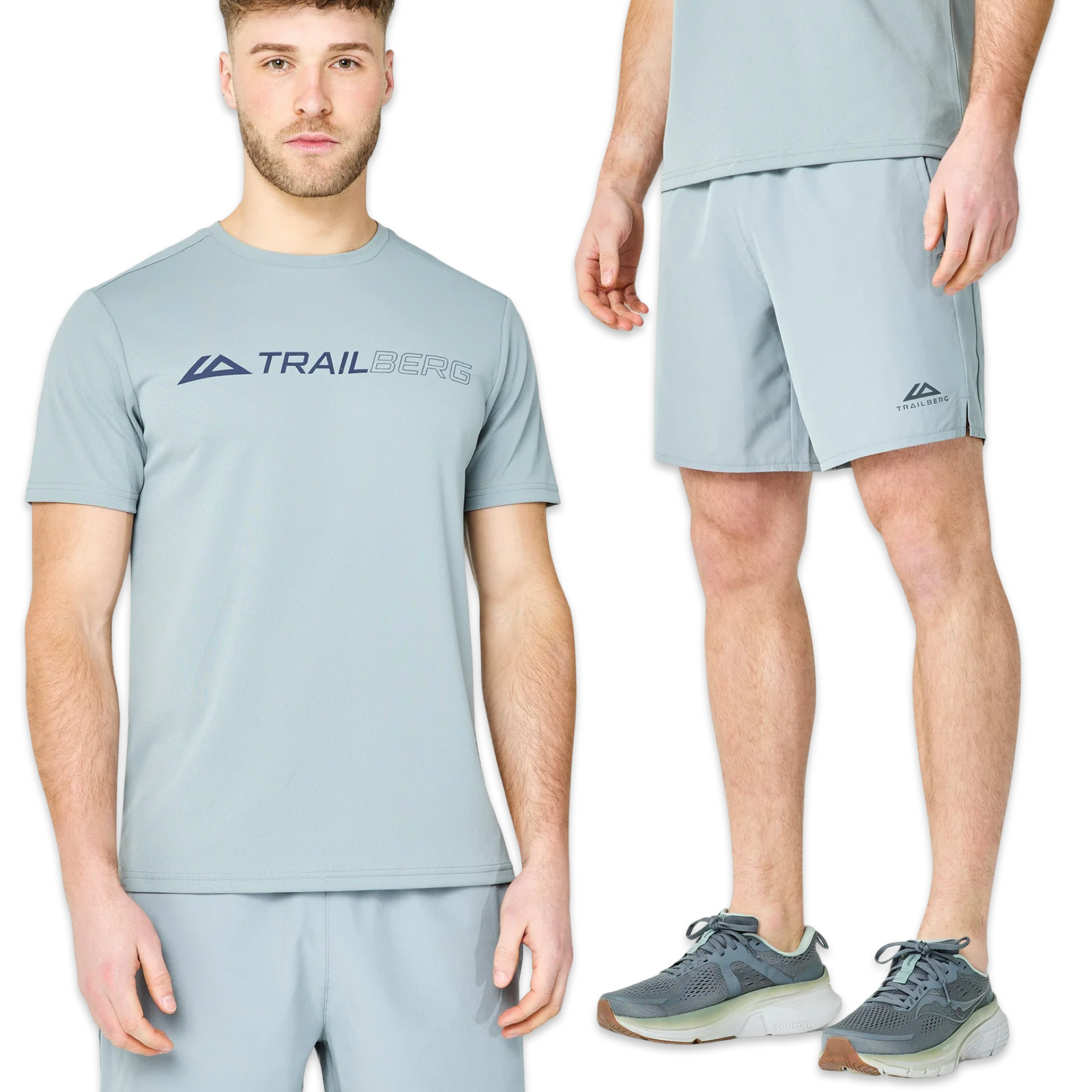 Trailberg Activate T-shirt & Shorts Set ‘Grey’