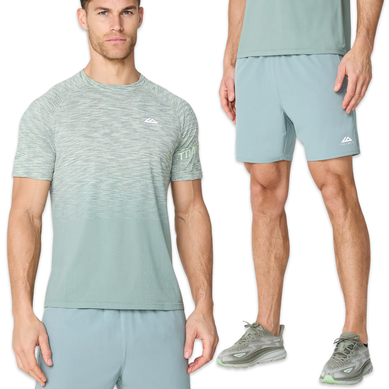 Trailberg Arc Seamless T-Shirt & Shorts Set ‘Mint’