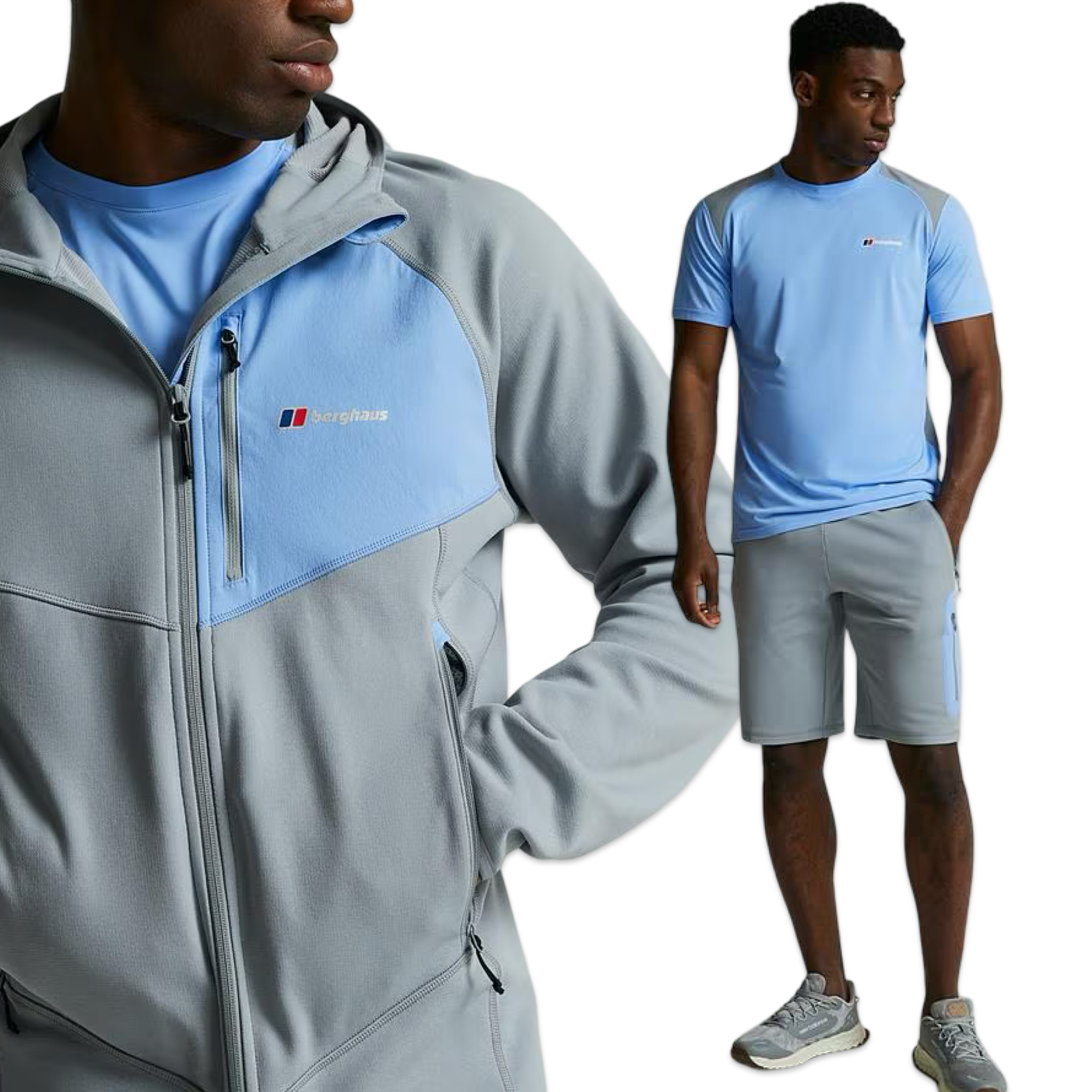 Berghaus Pavey Shorts Set 'Grey & Baby Blue’