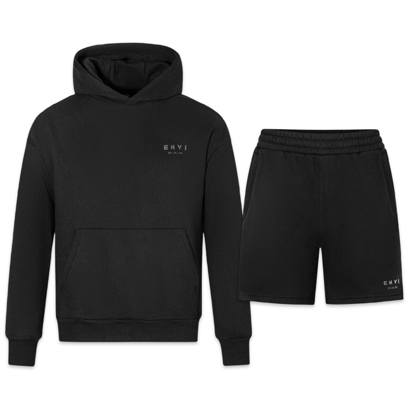 Envi-1 Luxe Line Hoodie & Shorts Set 'Black’