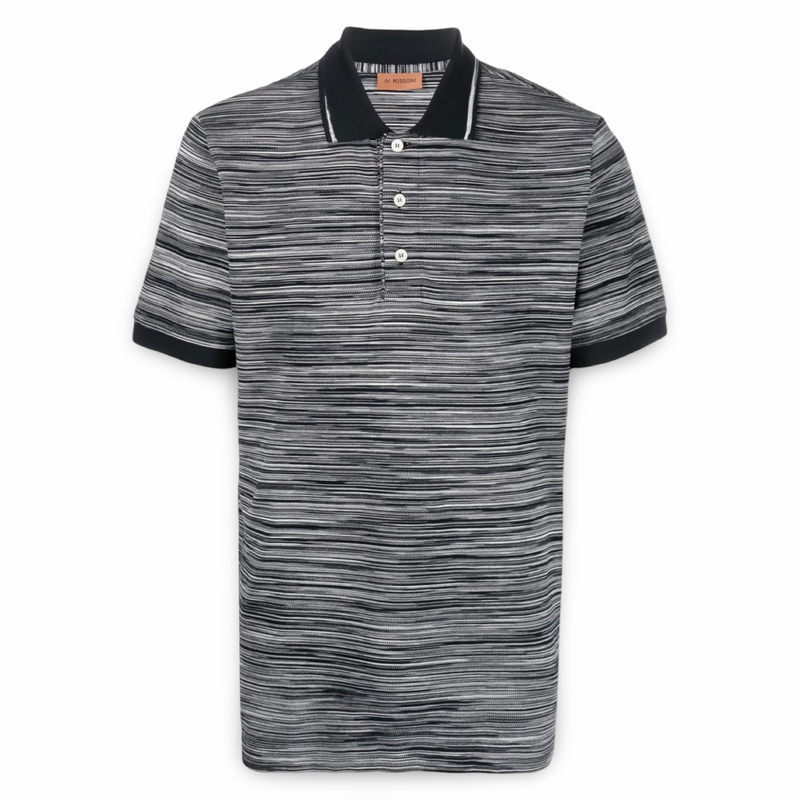 Missoni Stripe Polo T-Shirt ‘Black’