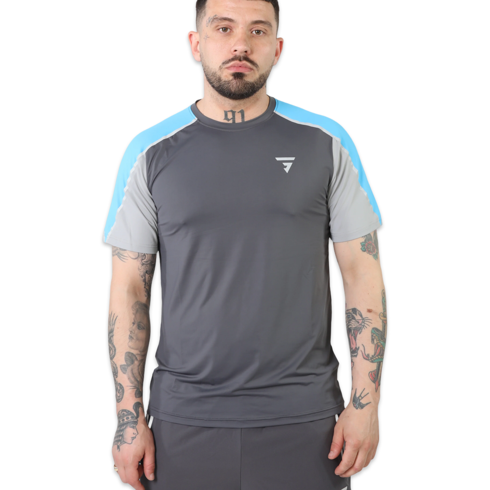 Griid Reflect T-shirt ‘Grey & Blue’