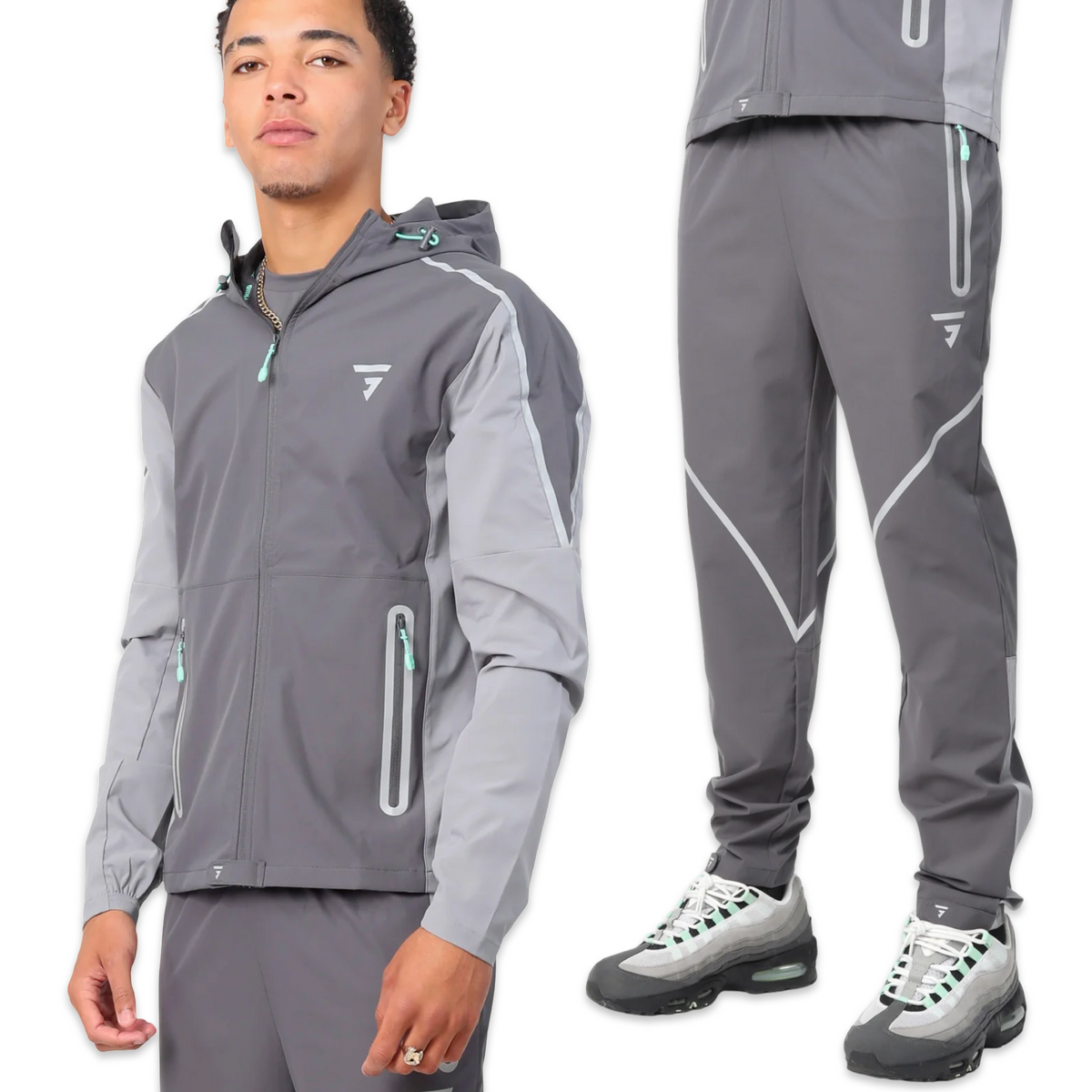 Griid Reflect Tracksuit 'Dark Grey/Mint'