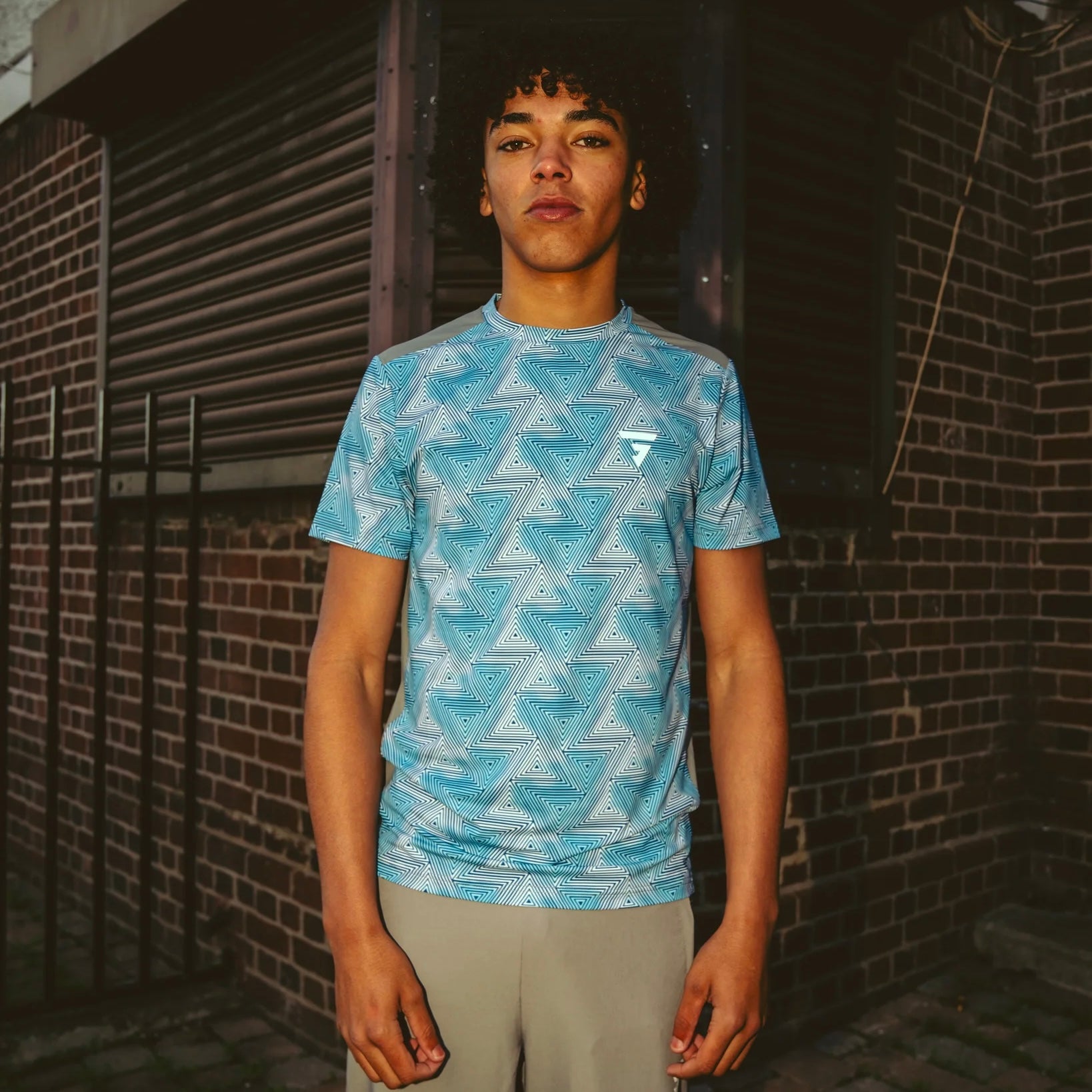 Griid Prism T-shirt ‘Blue/Grey’