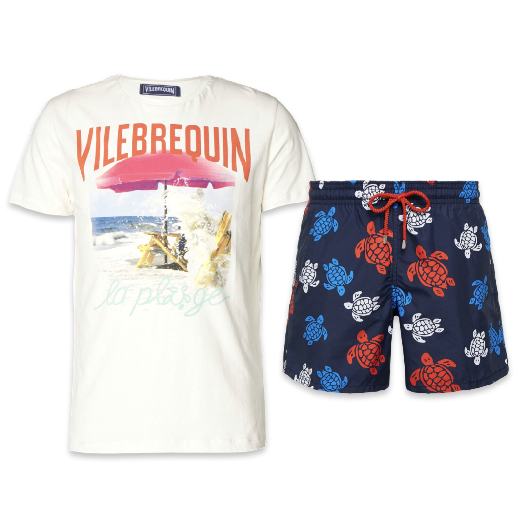 Vilebrequin Print Swim Set ‘Navy & Red’