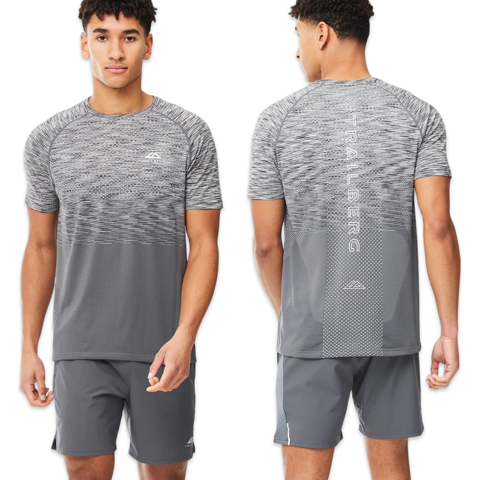 Trailberg Seamless T-Shirt & Shorts Set ‘Grey’