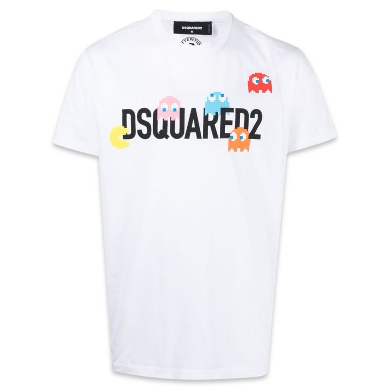 Dsquared2 Pac Man Logo T-Shirt 'White'