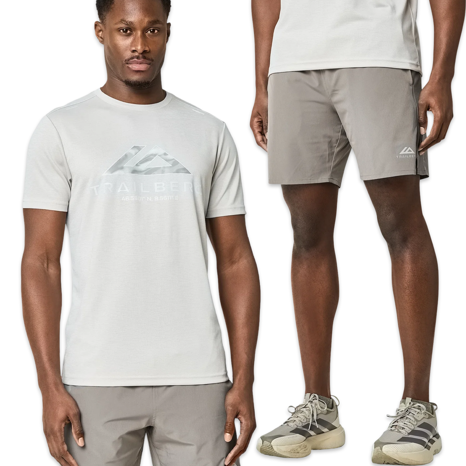 Trailberg Graphic T-Shirt & Shorts Set 'Mocha’