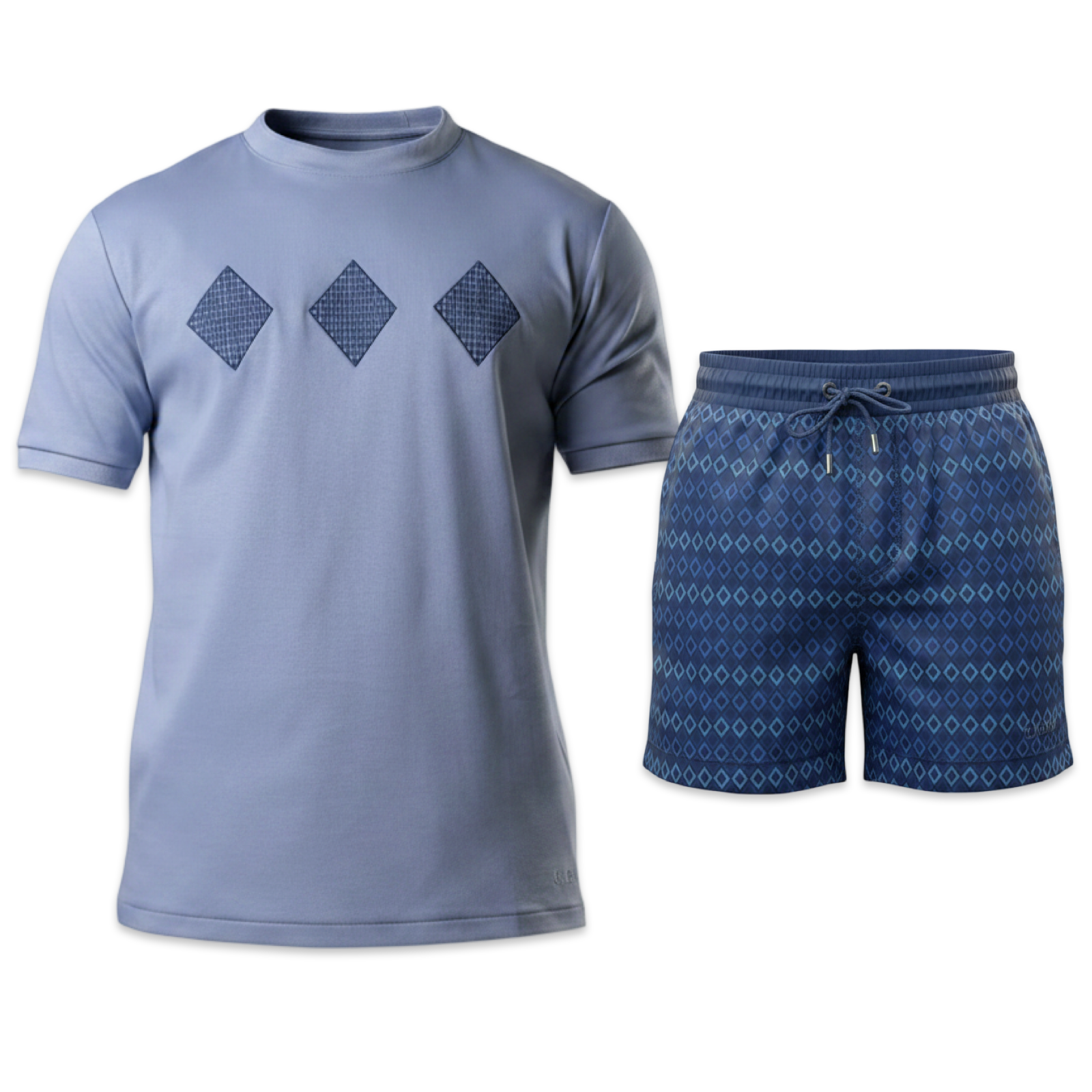 Lanka Diamond Shorts & Tee Set 'Baby blue’