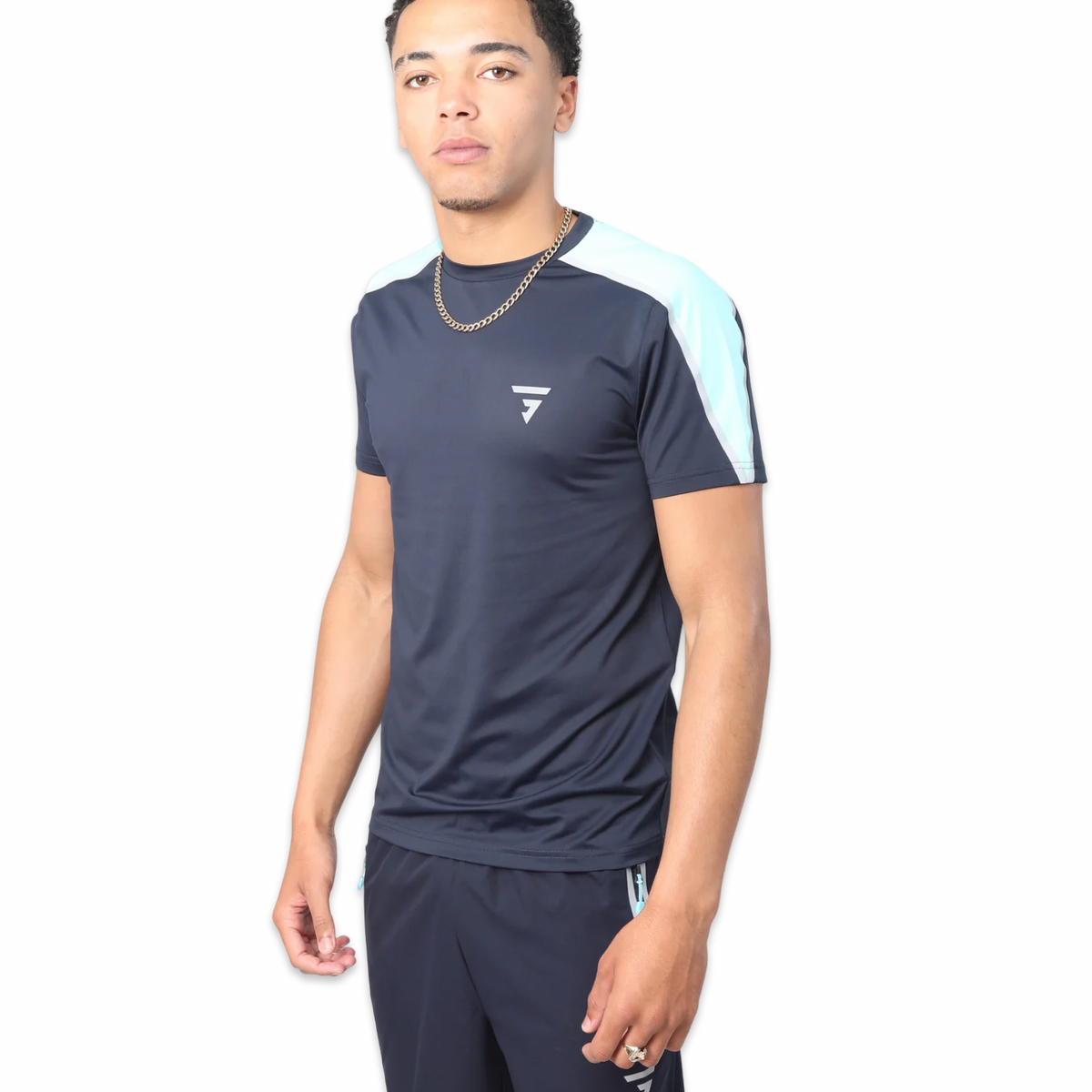 Griid Reflect T-Shirt 'Navy/Grey/Blue'