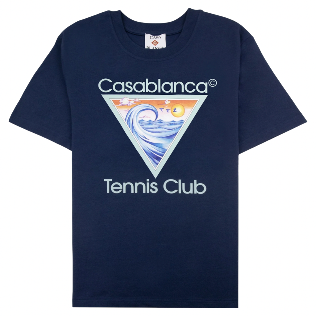 Casablanca Tennis Club T-Shirt 'Navy’