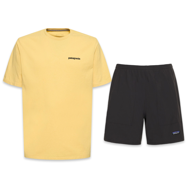 Patagonia Shorts & Tee Set ‘Yellow & Black’
