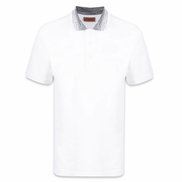 Missoni Zig-Zag Collar Polo T-Shirt 'White'