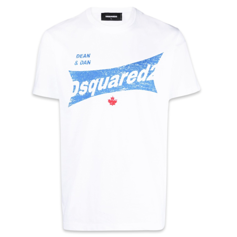 Dsquared2 Blue Logo T-Shirt 'White’