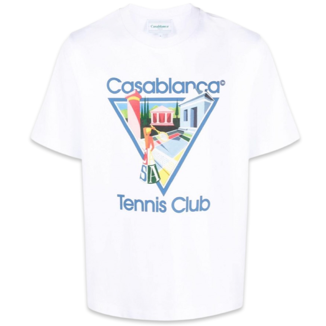 Casablanca Tennis Club T-shirt 'White & Blue’