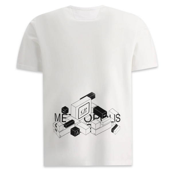 T-shirt graphique Metropolis de CP Company 'Blanc'