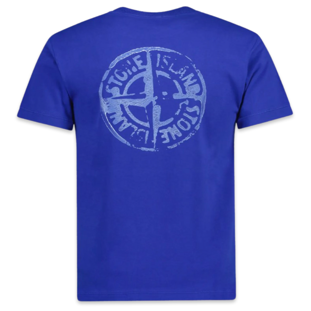 Stone Island T-shirt avec logo boussole 'Bleu'