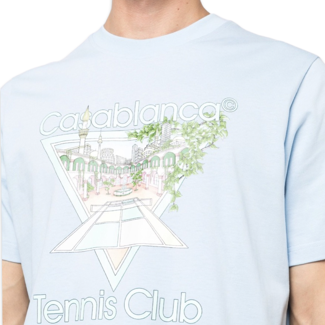 T-shirt Casablanca Tennis Club 'Bleu Bébé'