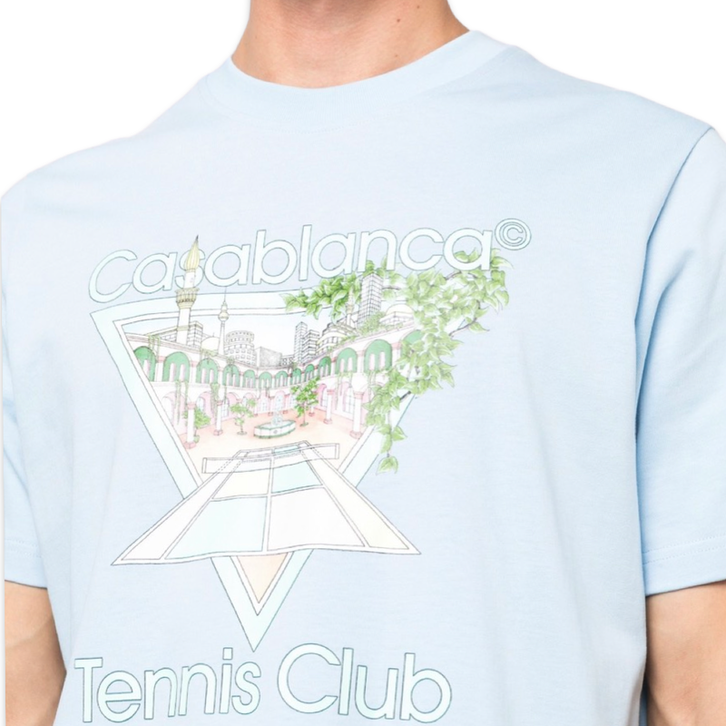 Casablanca Tennis Club T-shirt 'Baby Blue’