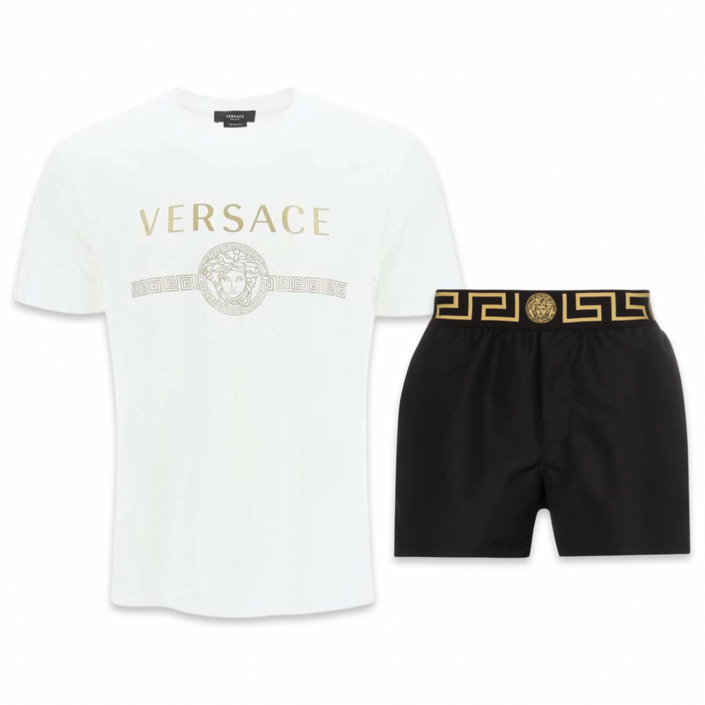 Versace shorts and t 2025 shirt set