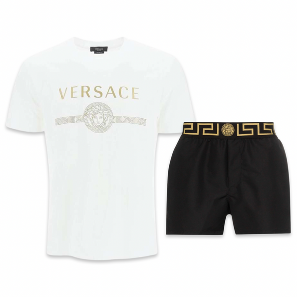 Versace Greca Swim Set 'Black & White'