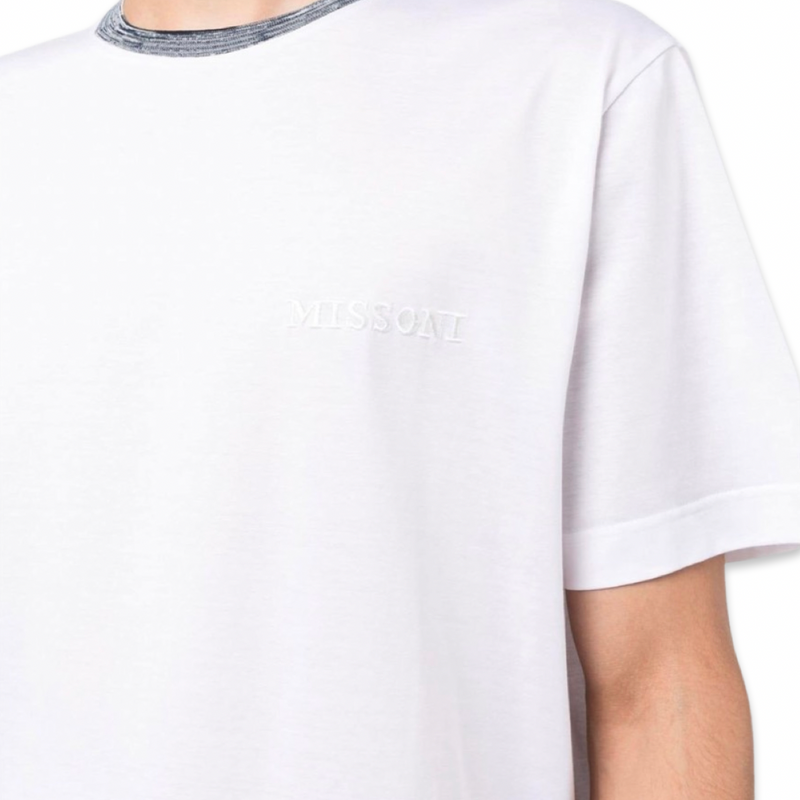 Missoni Striped Collar T-Shirt 'White'