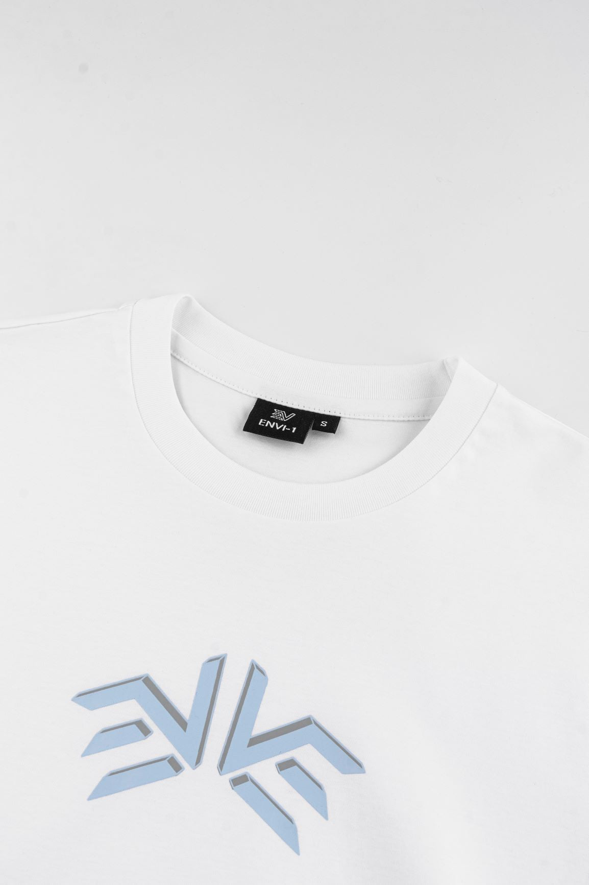 Envi-1 EV Mirror Logo t-shirt ‘White/Ice Blue’