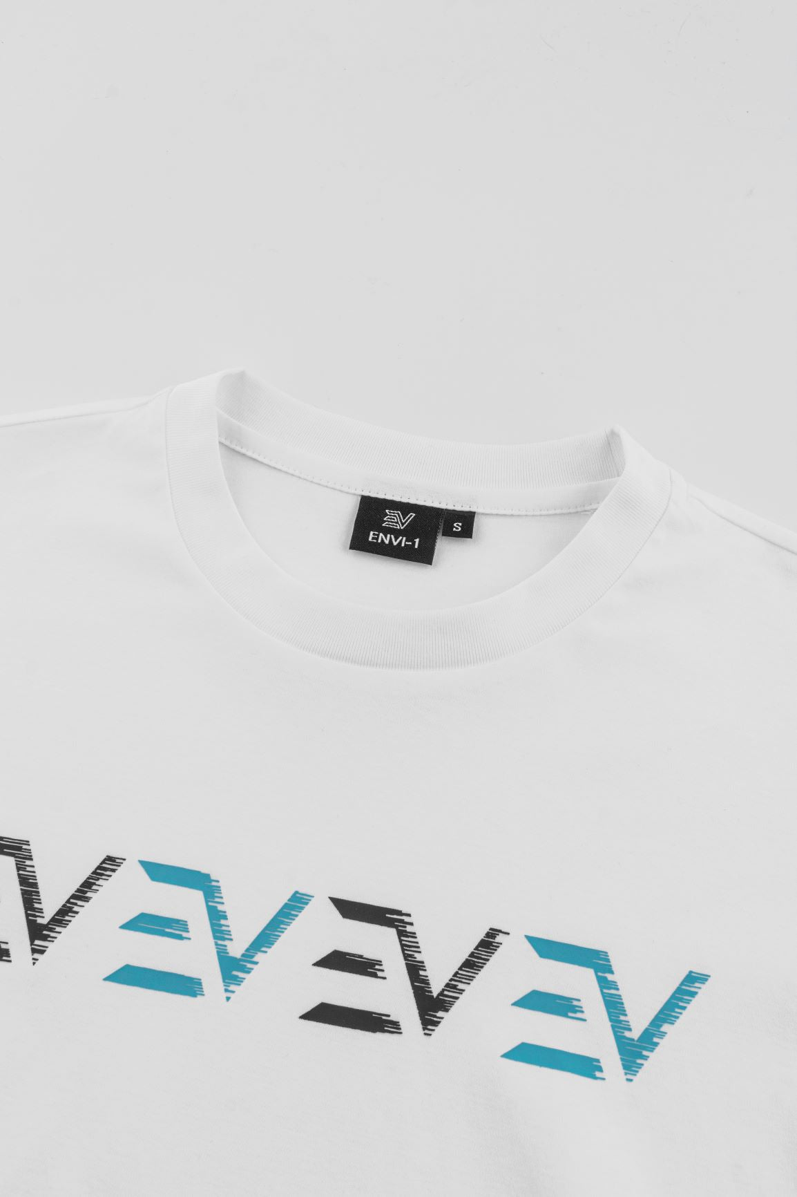Envi-1 Digital T-Shirt 'White/Baby blue'