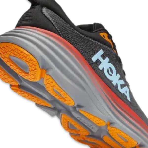 Hoka Bondi 8 Trainers 'Grey Orange'