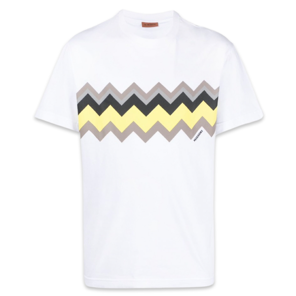 Missoni Zig-Zag T-Shirt 'Blanc &amp; Jaune'
