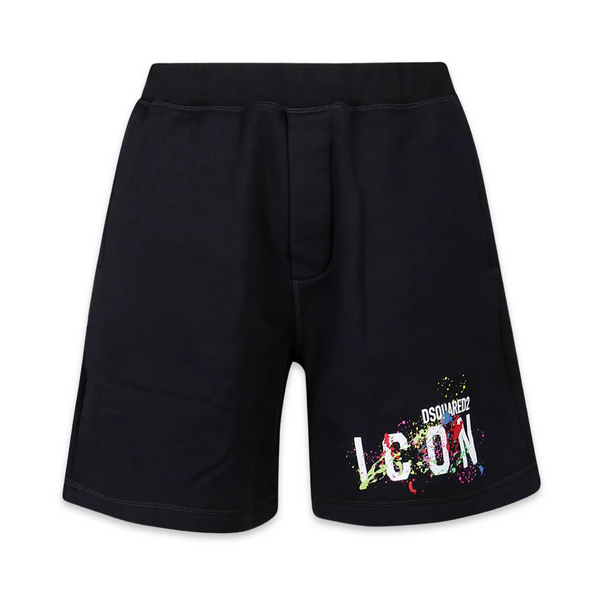 Dsquared2 Icon Splatter Logo Shorts ‘Black’