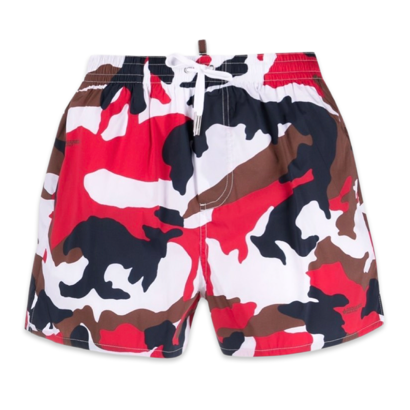 Dsquared2 Camo Swimshorts 'Red'