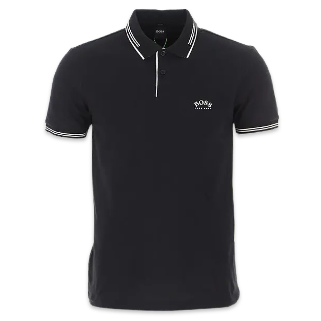 Hugo Boss slim fit polo 'Black'