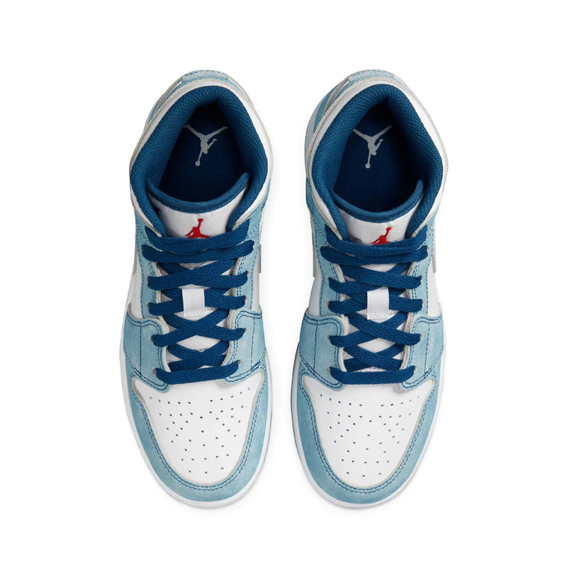 Nike Air Jordan 1 Mid (GS) 'Bleu français'