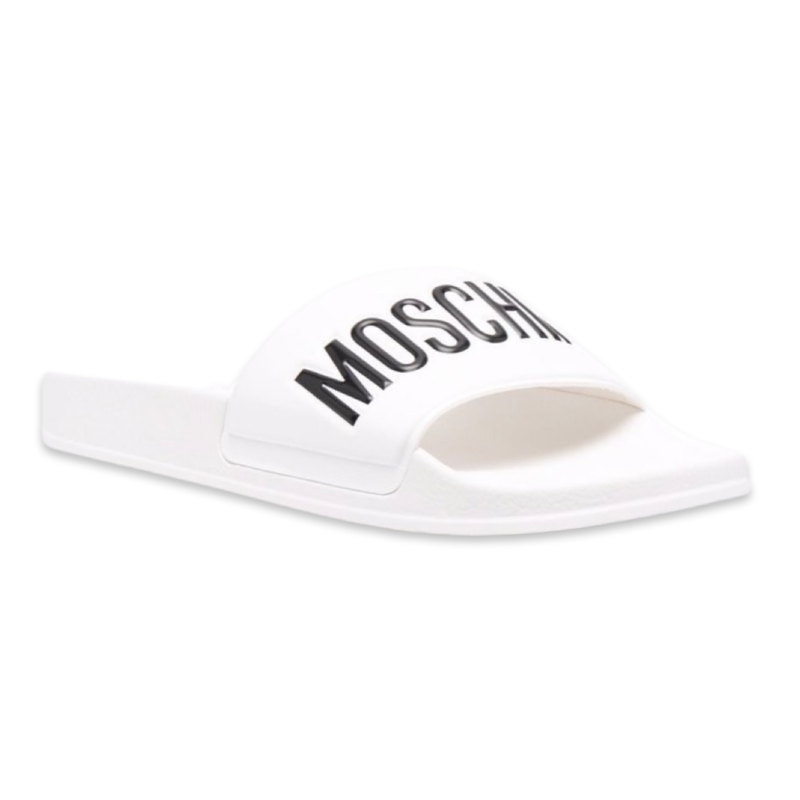 Moschino Logo Slides 'White'